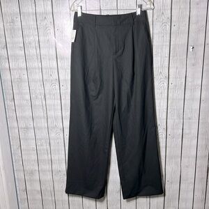 Gap black high rise wide leg trouser pants size 4